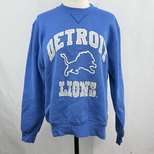 Vintage Detroit Lions Crewneck Sweatshirt Russell Athletic USA Blue 90s M